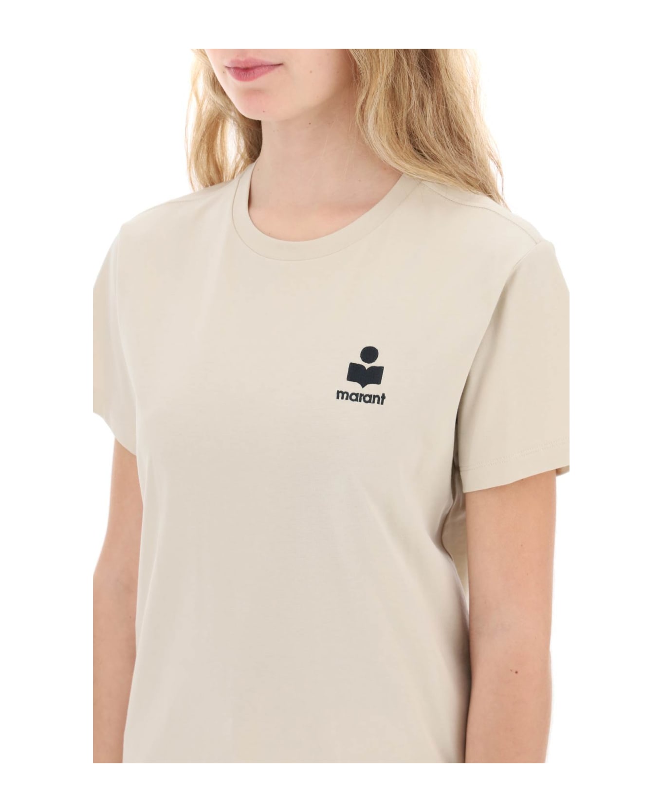 Marant Étoile Aby Cotton Crew-neck T-shirt - Beige