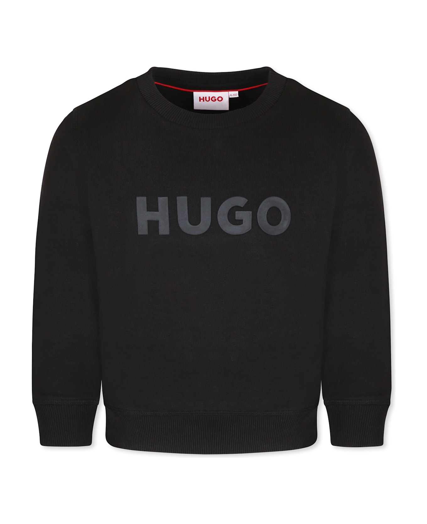 Hugo Boss Black Sweatshirt For Girl With Logo - Black
