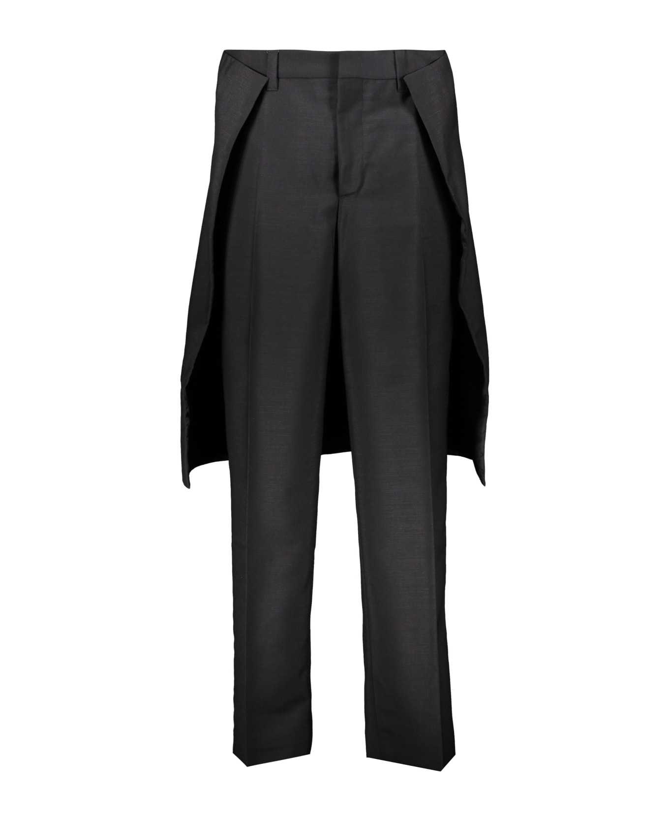 Burberry Virgin Wool And Mohair Trousers - black