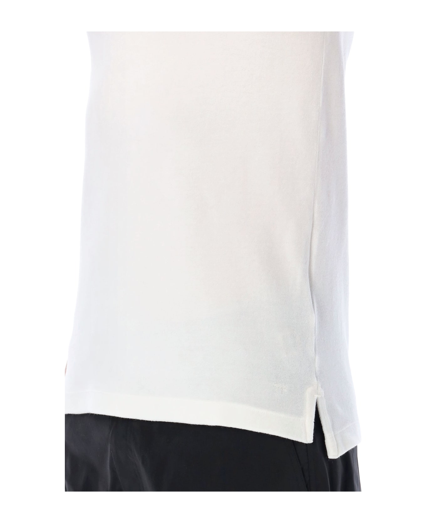Tom Ford Towelling Polo - WHITE ポロシャツ