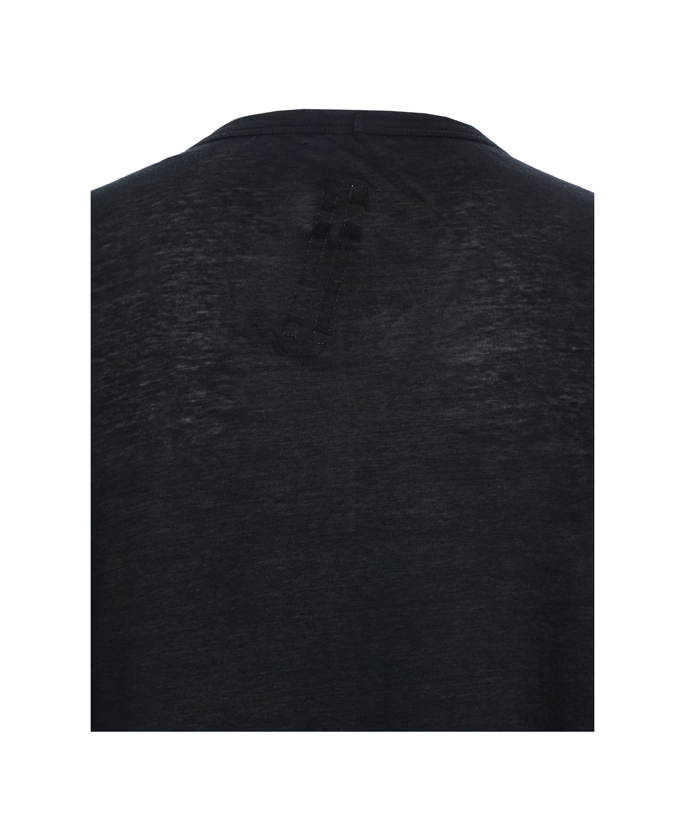 Rick Owens 
brad
 Black Crewneck T-shirt With Rear Stitching In Cotton Man - Black