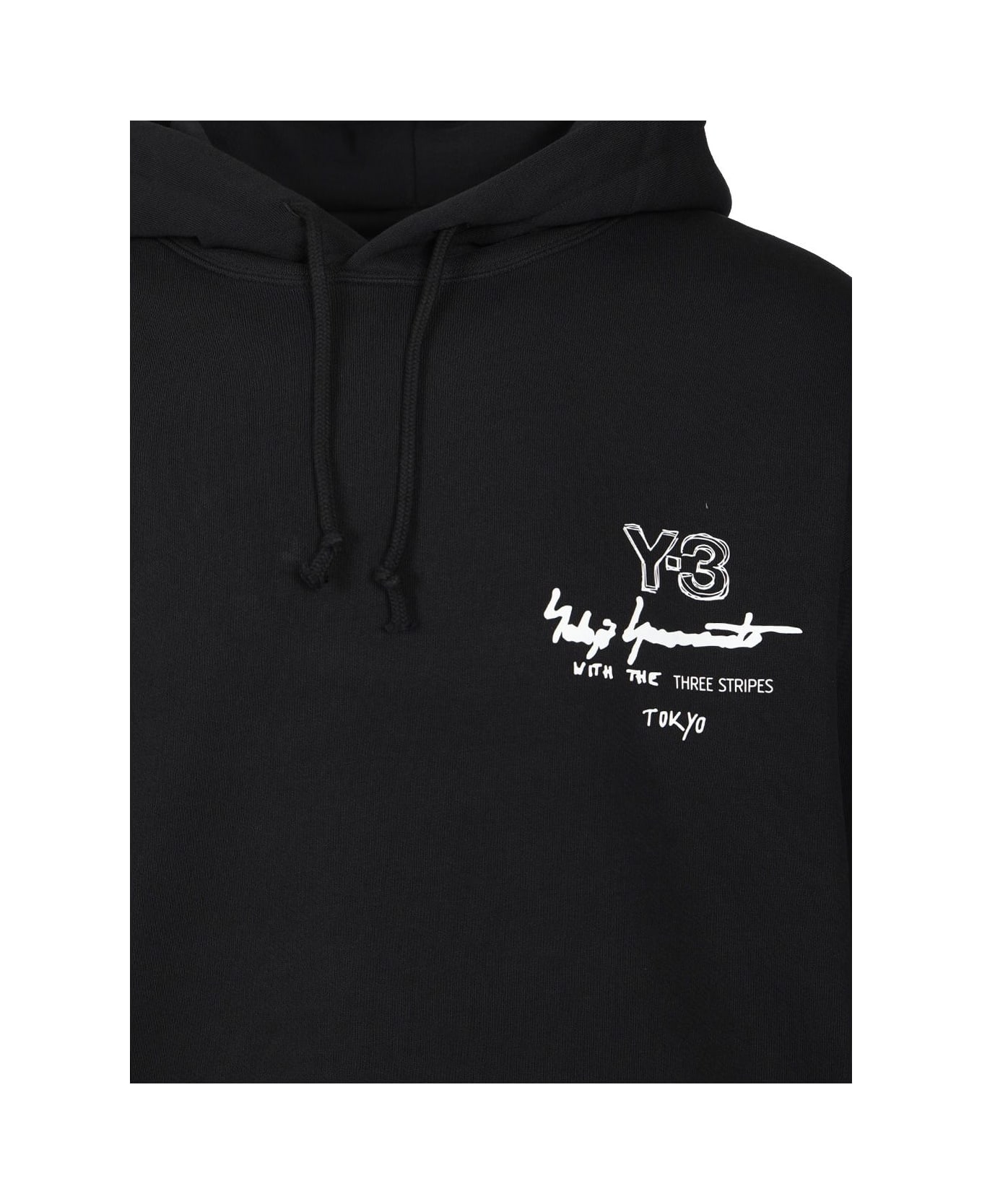 Y-3 Graphic Ft Hoodie - Black