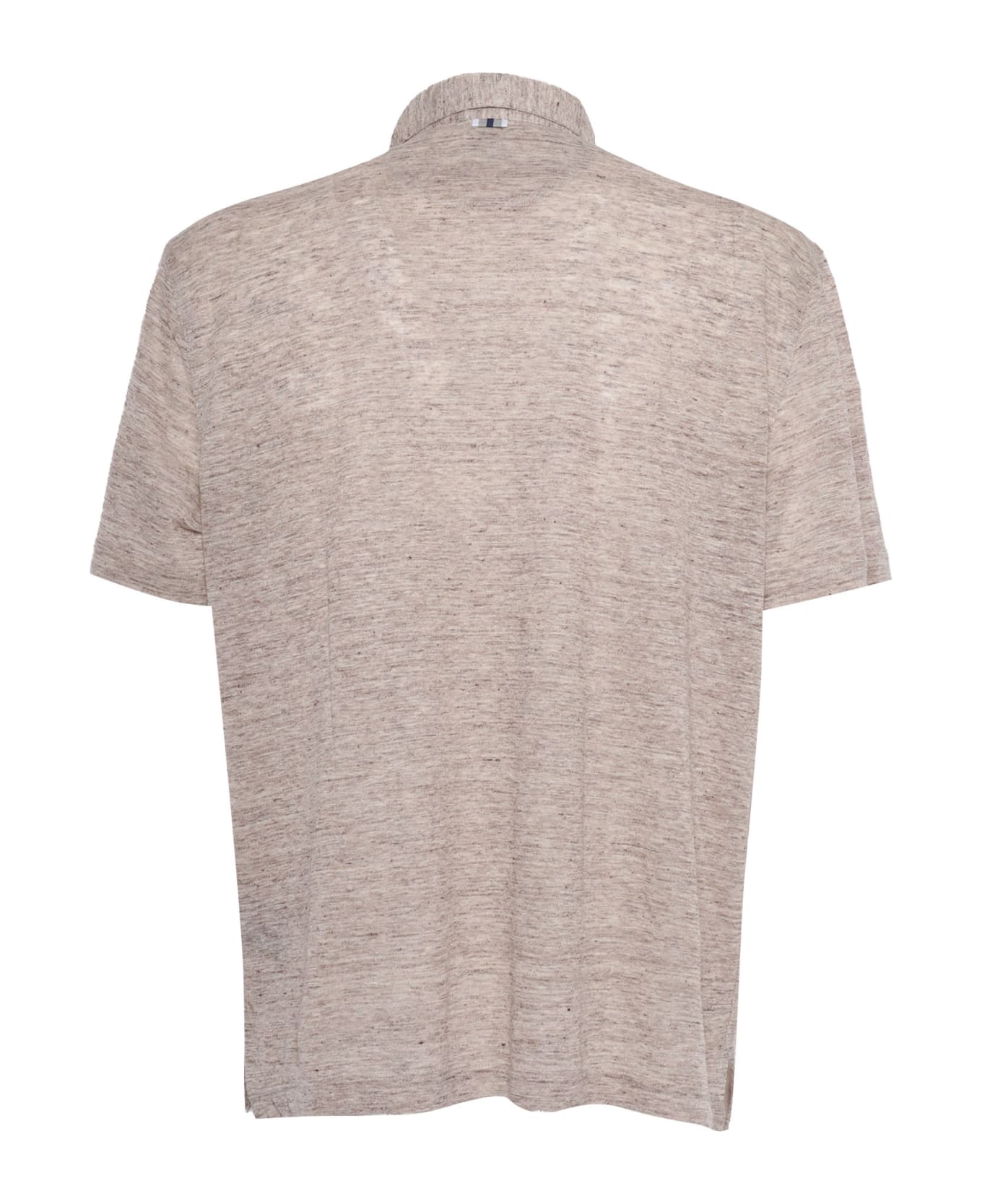 Fedeli Melange Linen T-shirt - BEIGE