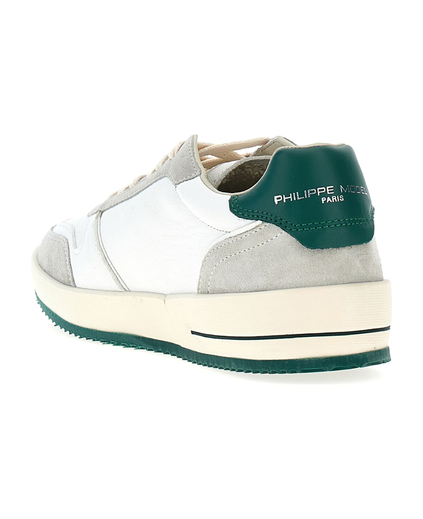 Philippe Model 
nice Low
 Sneakers - West Mixage Blanc Vert