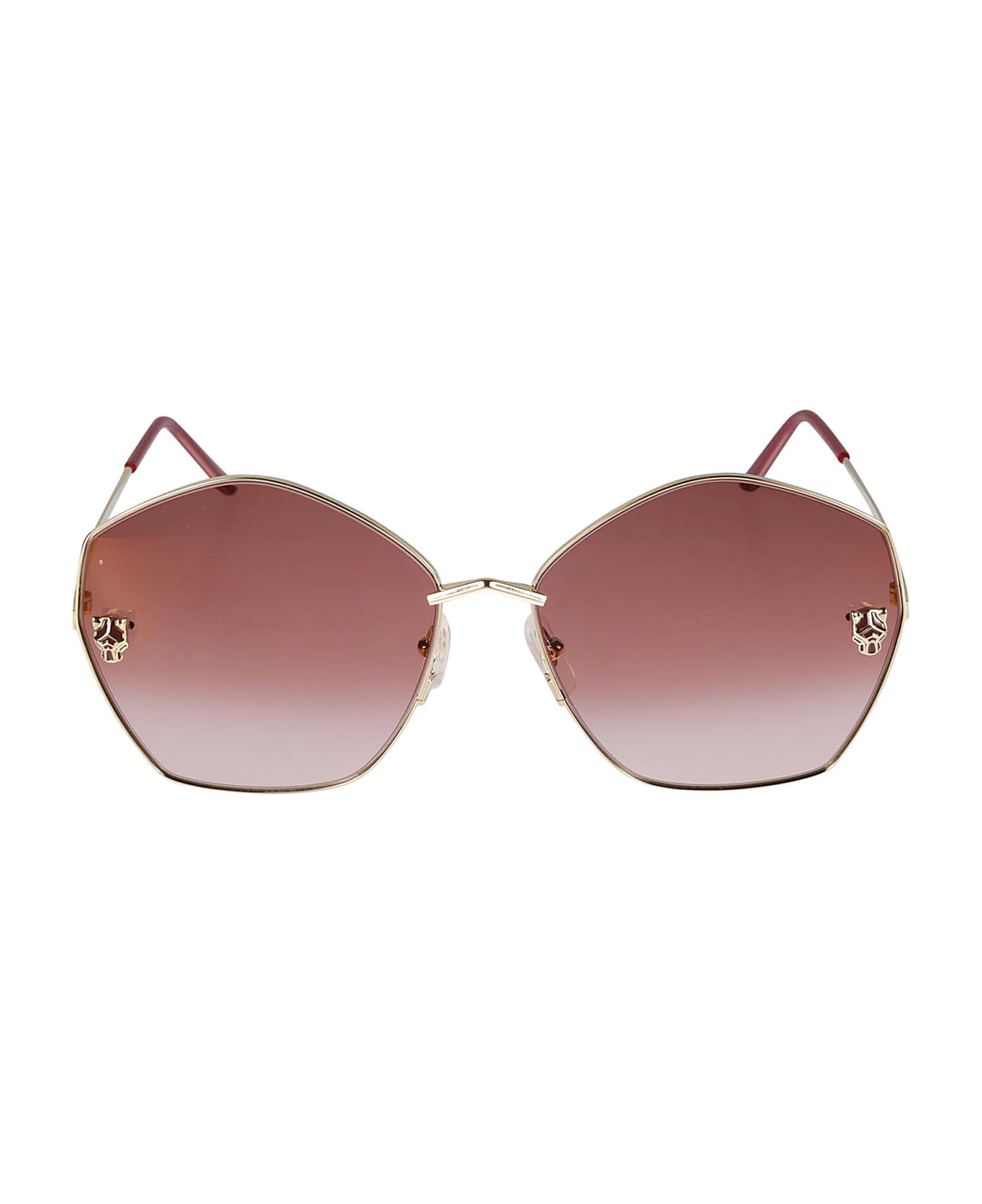 Cartier Eyewear Octagon Framed Sunglasses - Gold