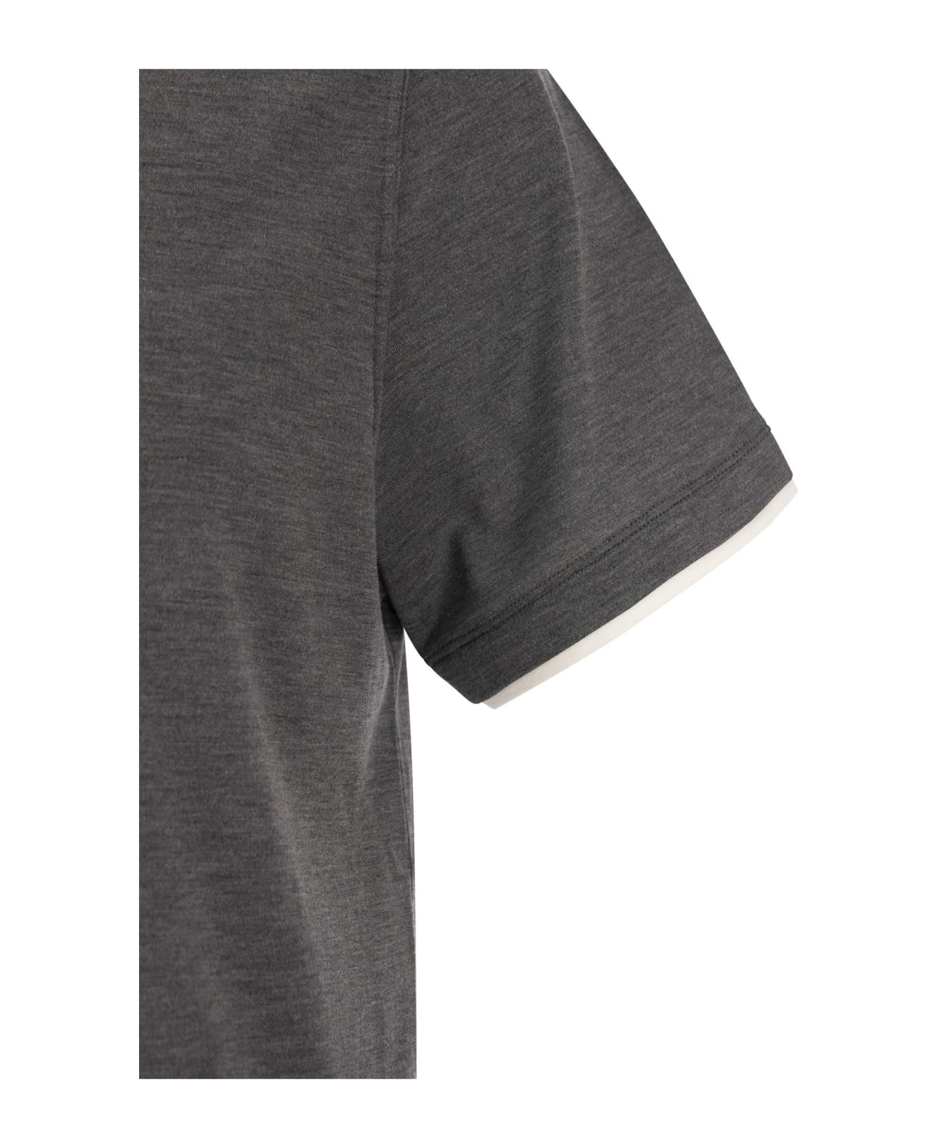Brunello Cucinelli Silk And Cotton T-shirt - Grey シャツ