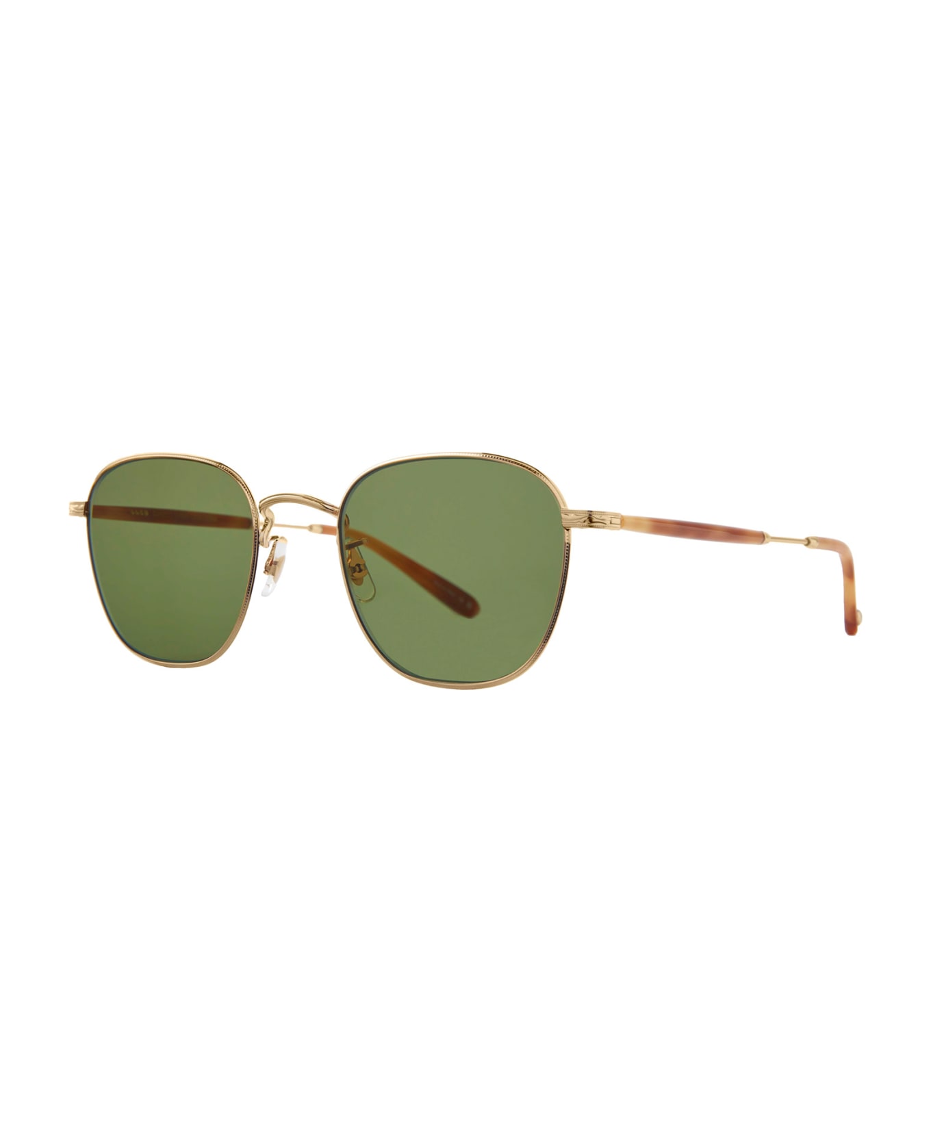 Garrett Leight World Sun Gold-ember Tortoise/semi-flat Green Sunglasses - Gold-Ember Tortoise/Semi-Flat Green