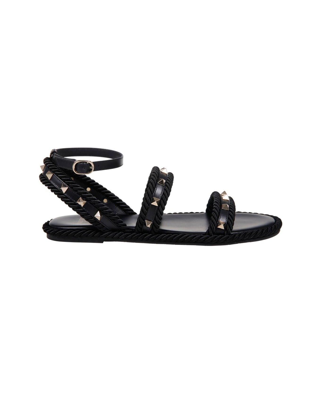 Valentino Garavani Garavani Rockstud Open Toe Sandals - Black