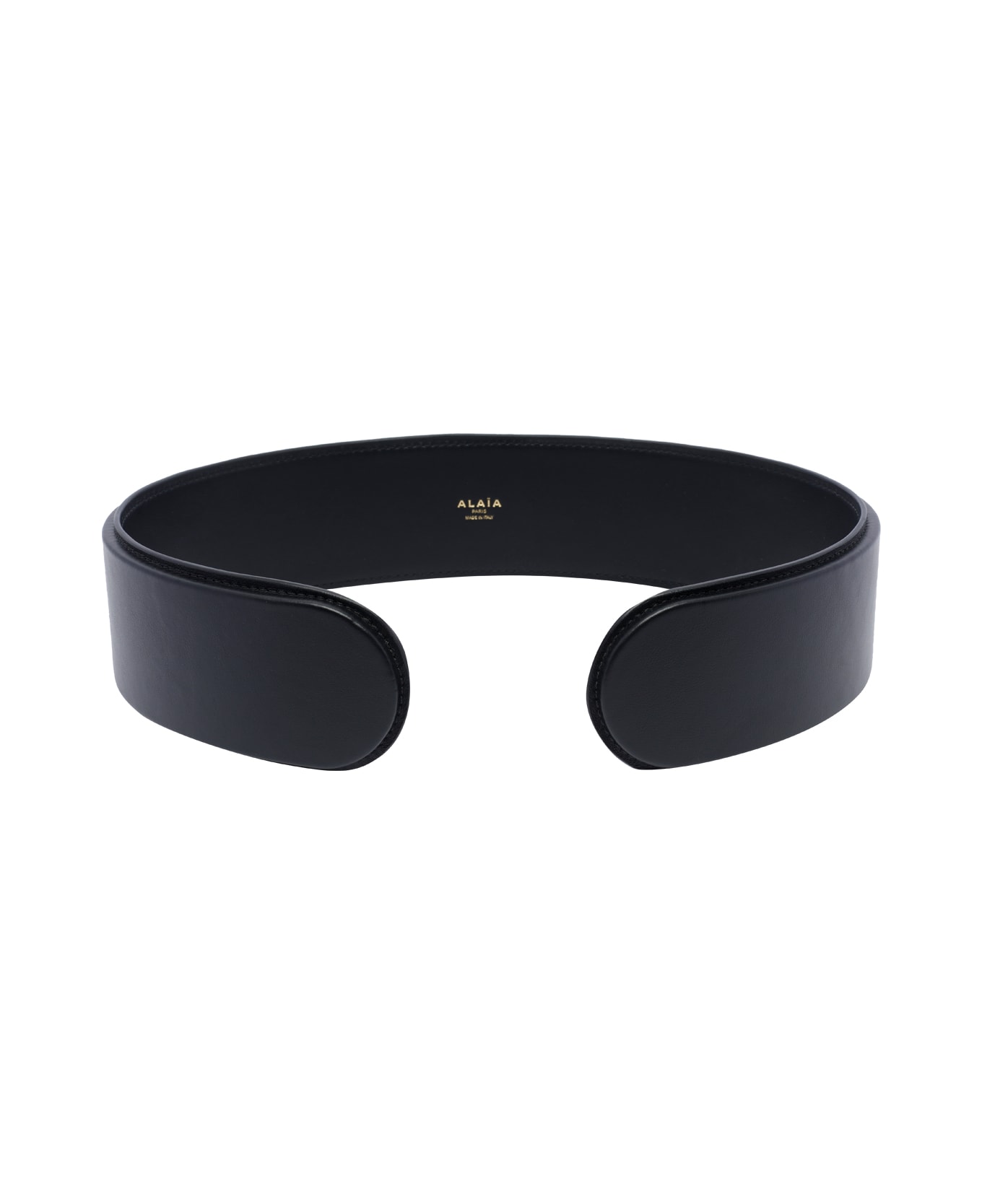 Alaia Flex Leather Belt - Black
