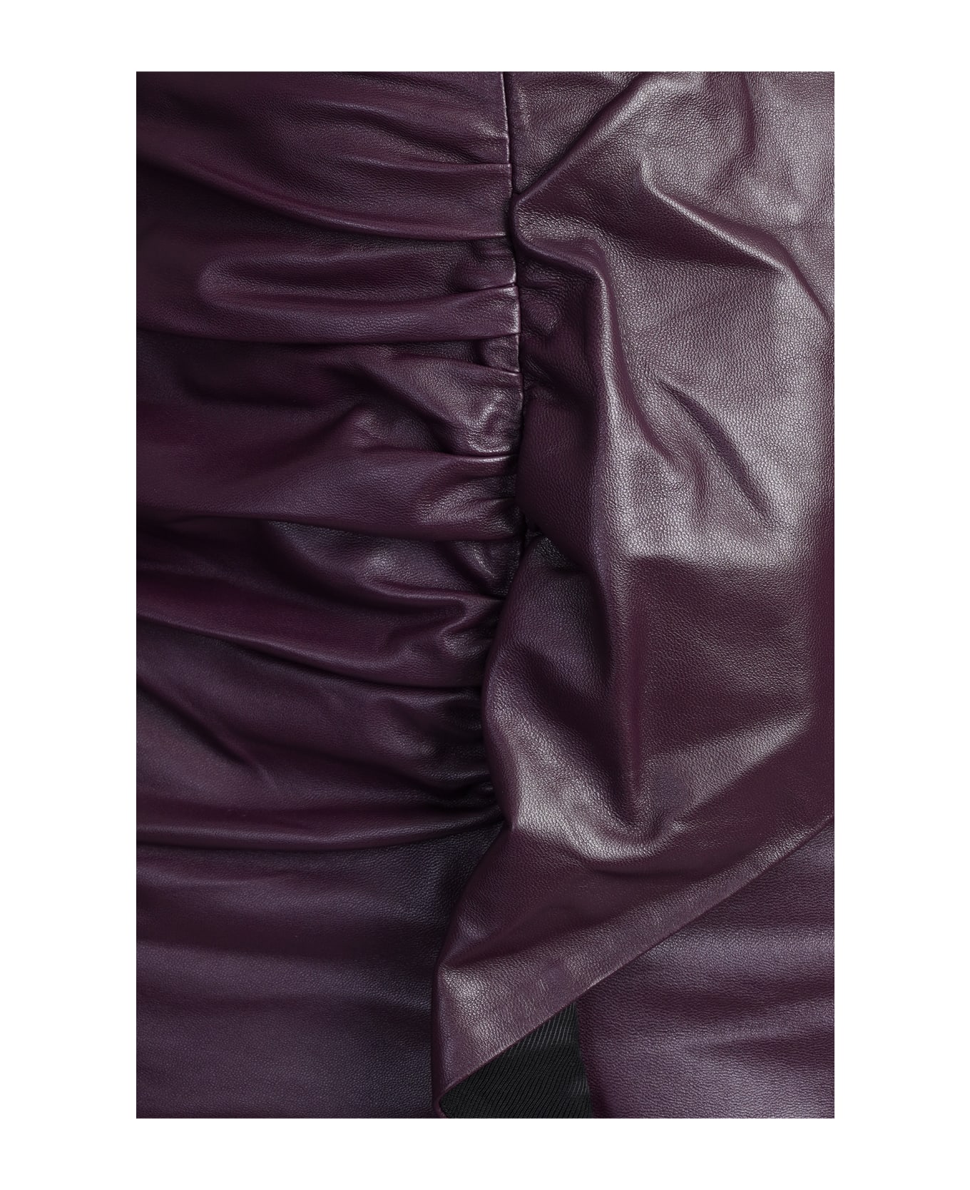 IRO Hita Skirt In Bordeaux Leather - bordeaux
