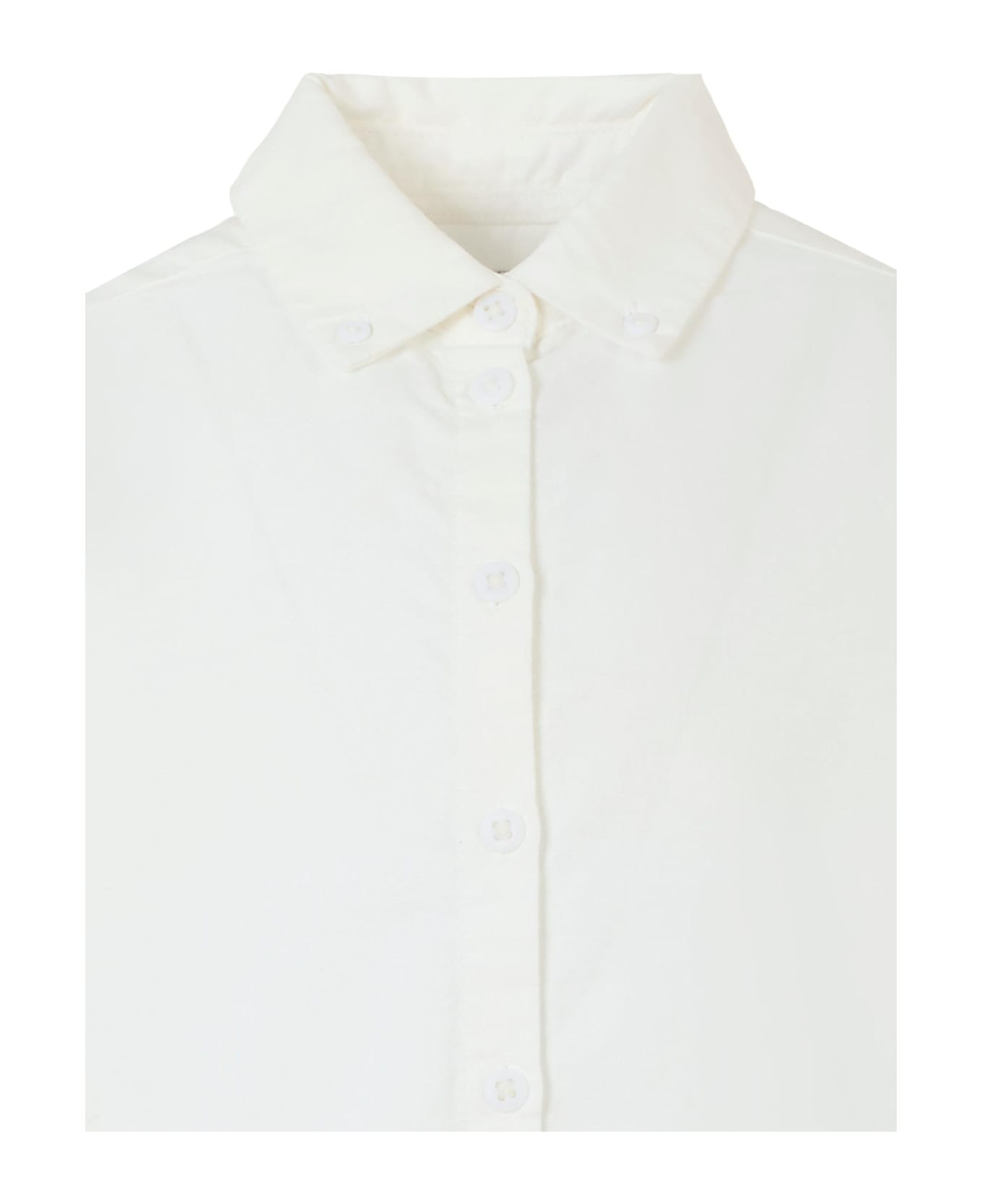 Calvin Klein White Shirt For Boy With Logo - White