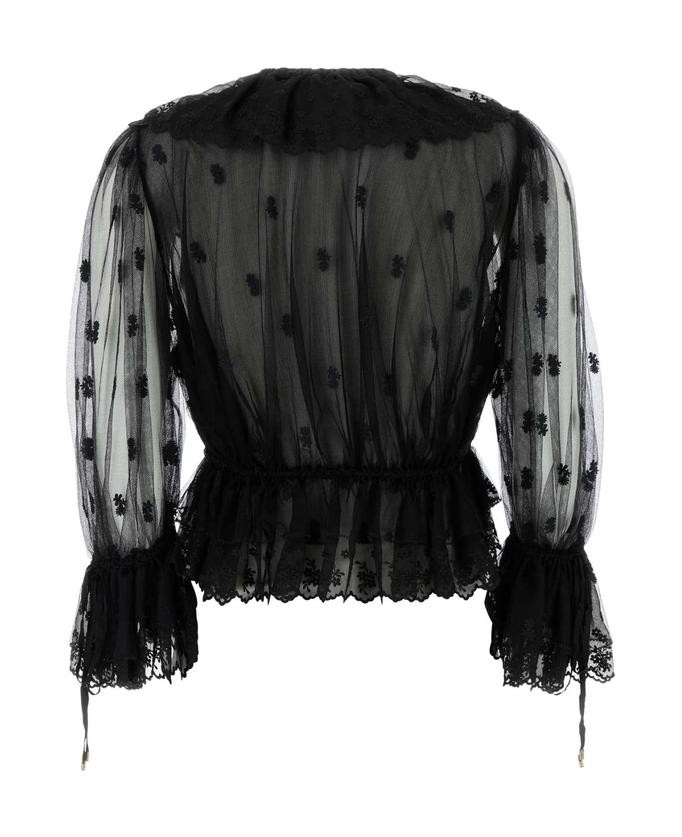 Chloé Black Tulle Top - BLACK