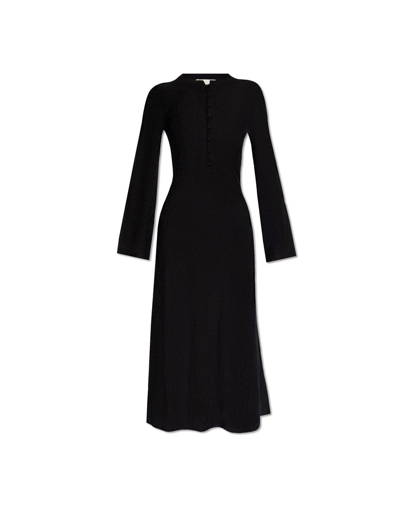 Chloé Long-sleeved Knitted Midi Dress - BLACK