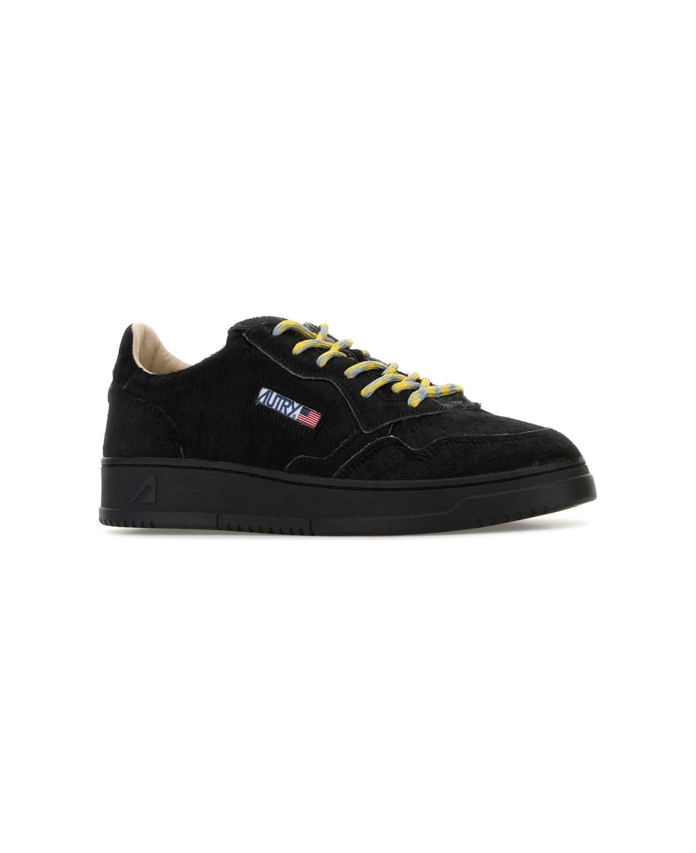 Autry Black Calf Hair Medalist Sneakers - PE04
