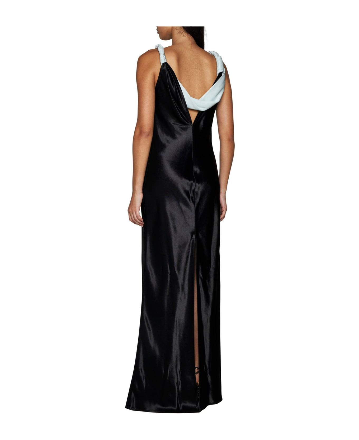 Bottega Veneta Textured Satin Long Dress