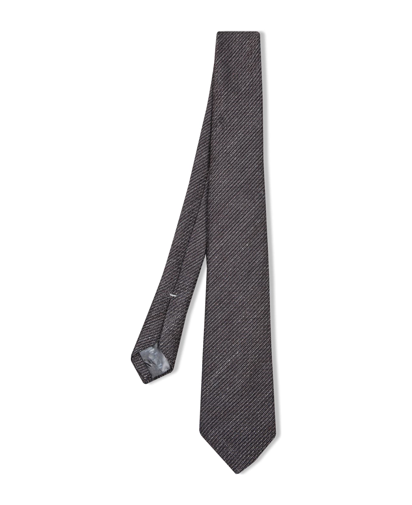 Canali Brown Wave Pattern Tie - Brown