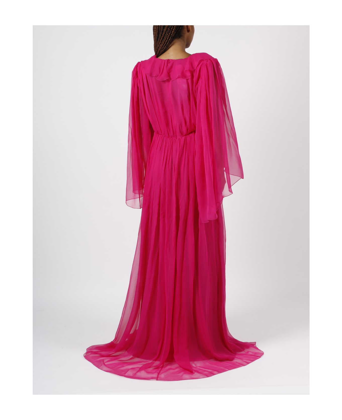 Gucci Chiffon Silk Dress - Pink & Purple ワンピース＆ドレス