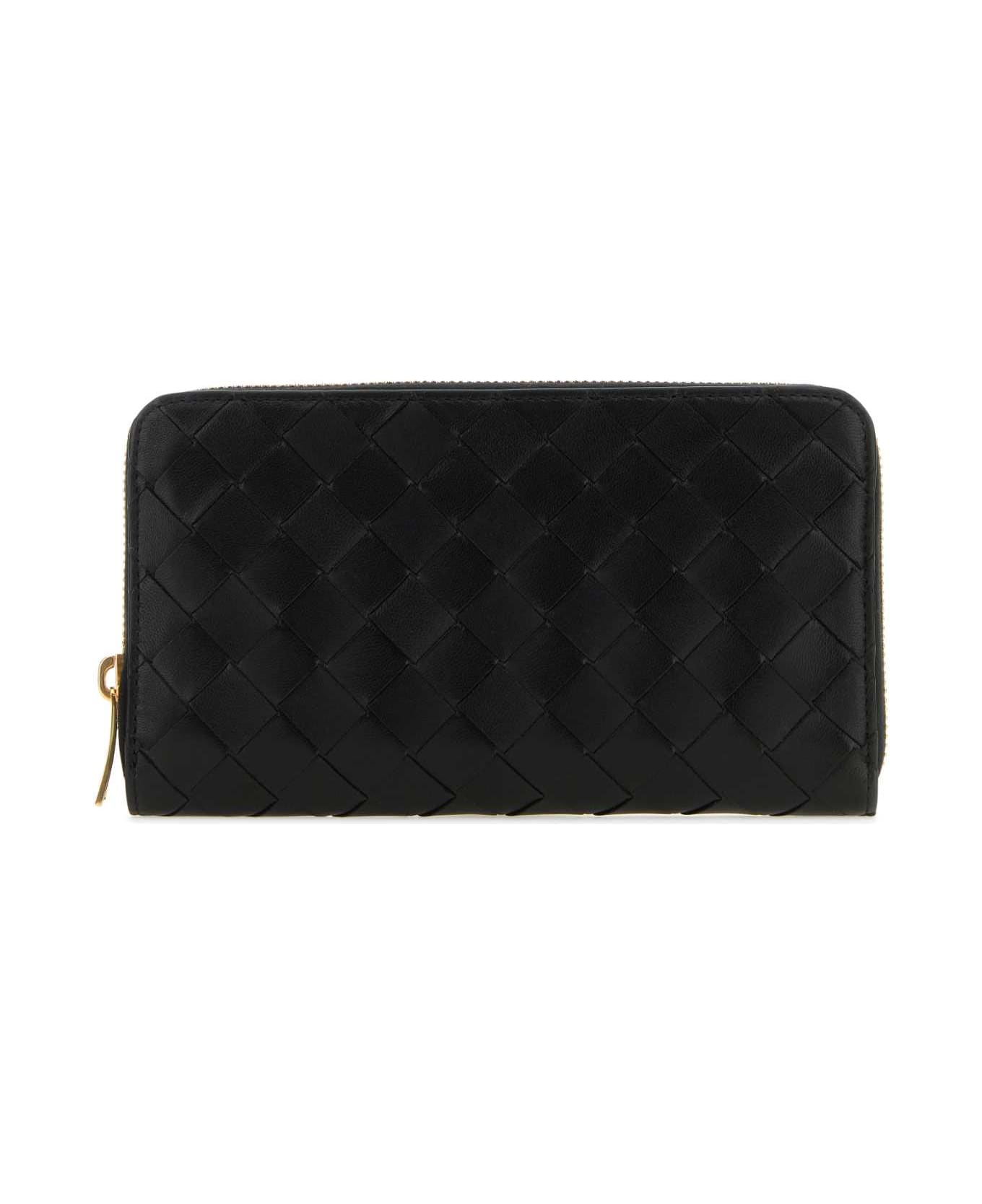 Bottega Veneta Black Nappa Leather Wallet - BLACKGOLD 財布