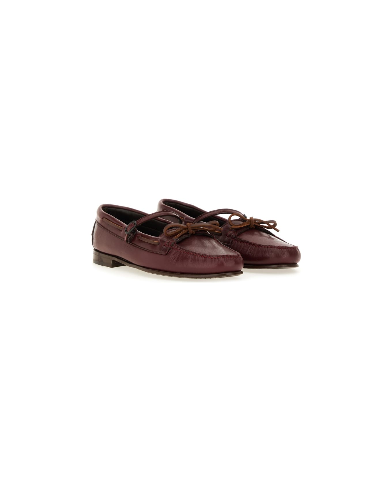 Hereu Moccasin "mary Jane Lorea Supple Shiny" - BORDEAUX