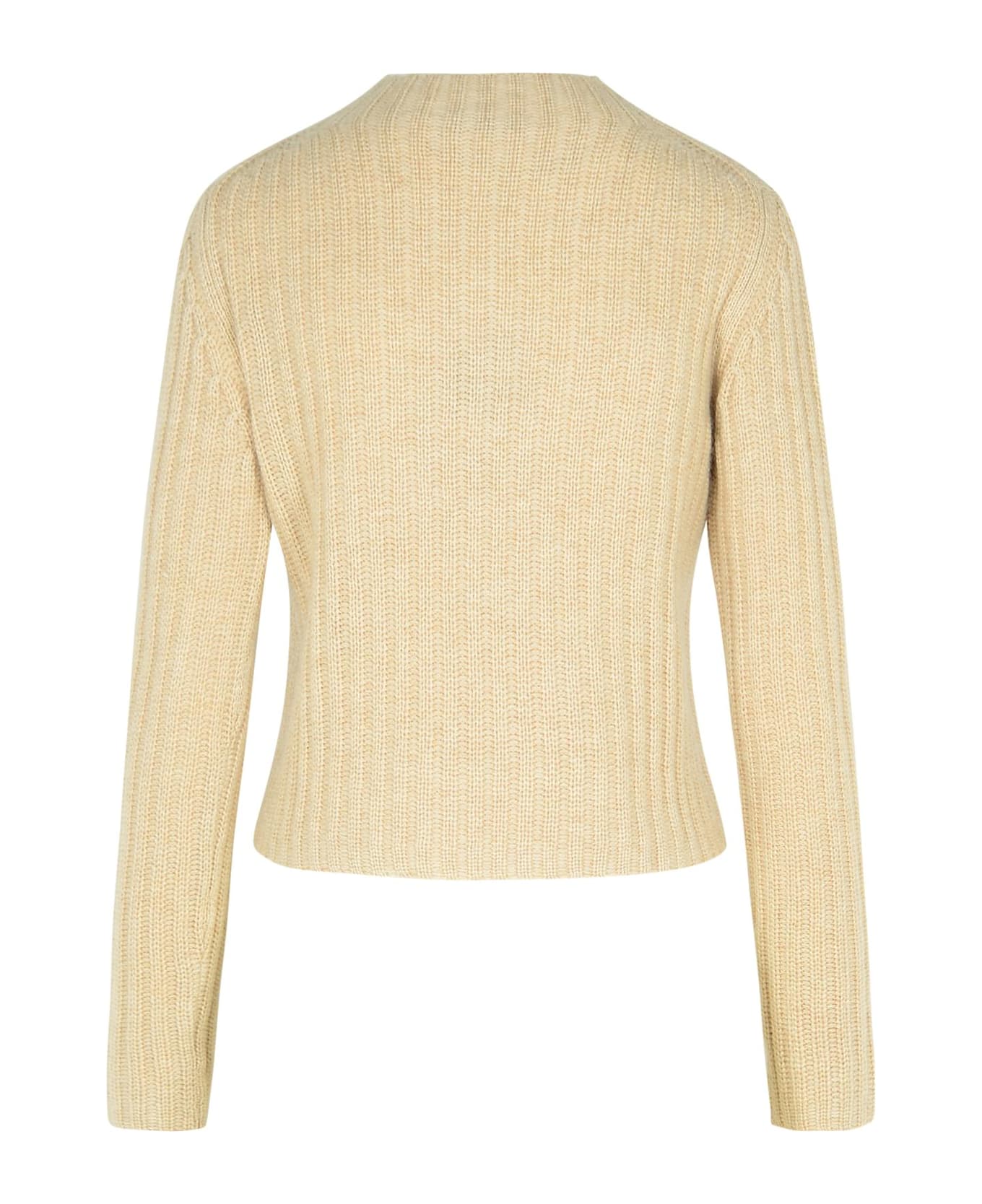 Max Mara 'aloa' Sweater In Beige Cashmere Blend - Beige