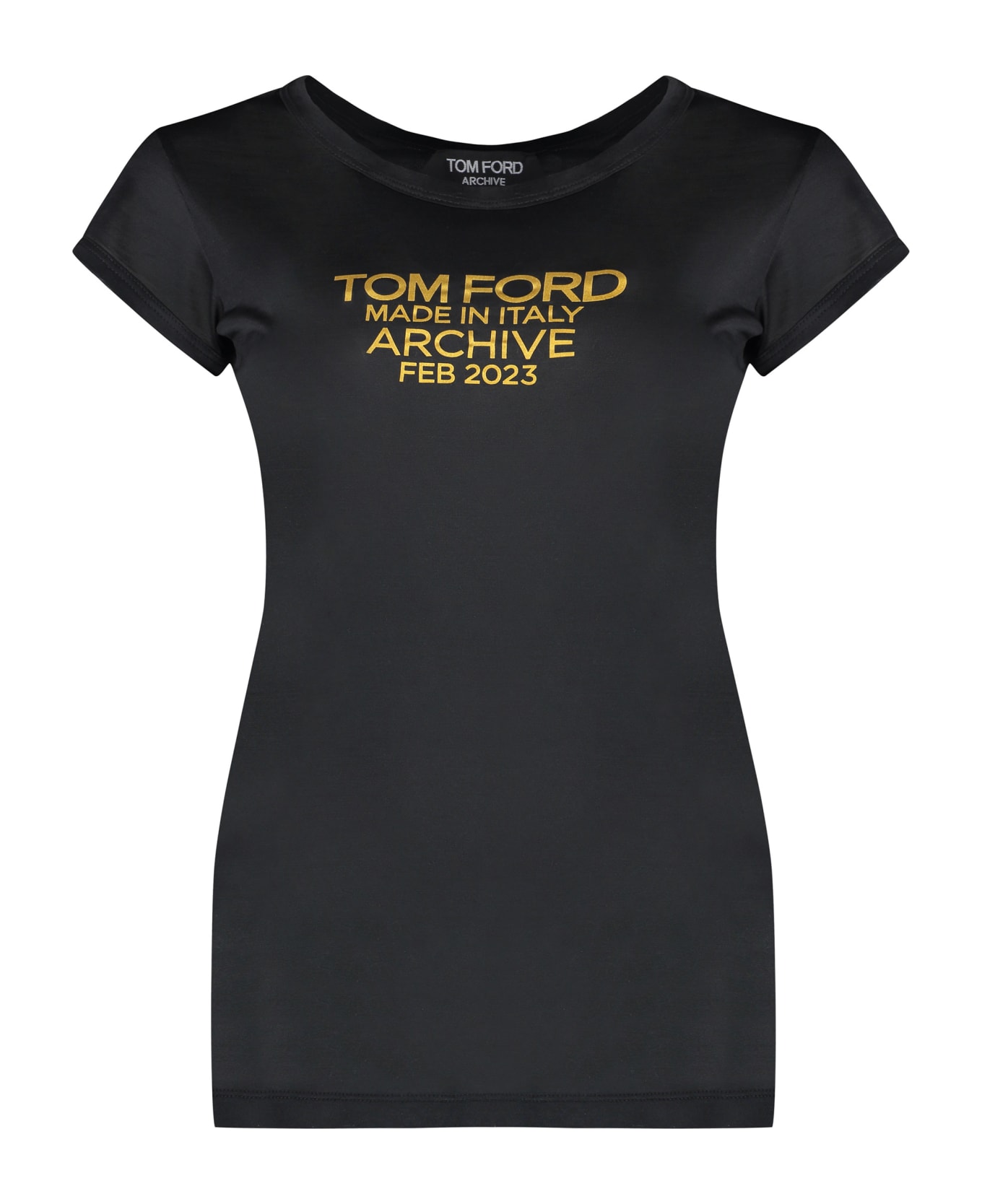 Tom Ford Silk T-shirt - black