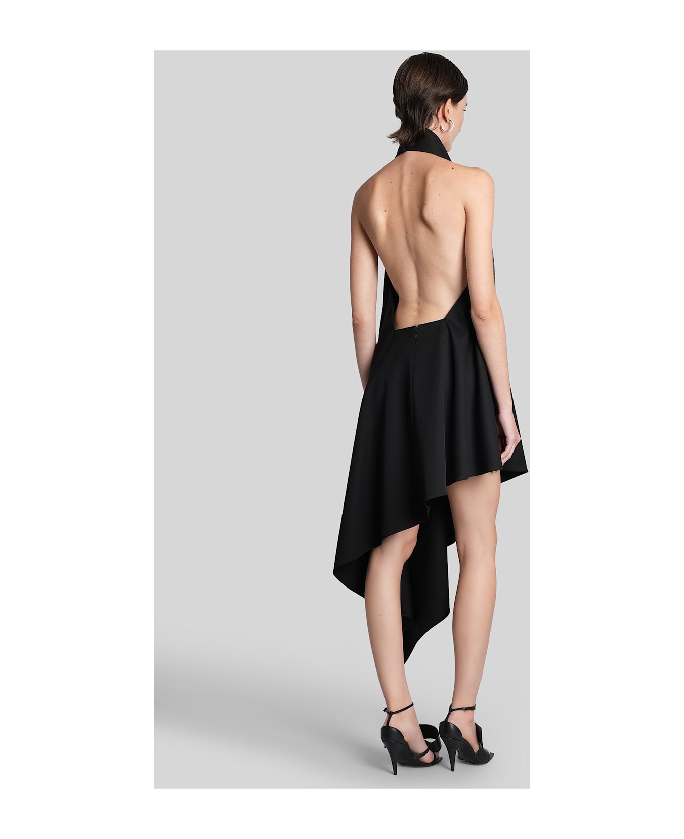 Givenchy Long Dress In Black Wool - black