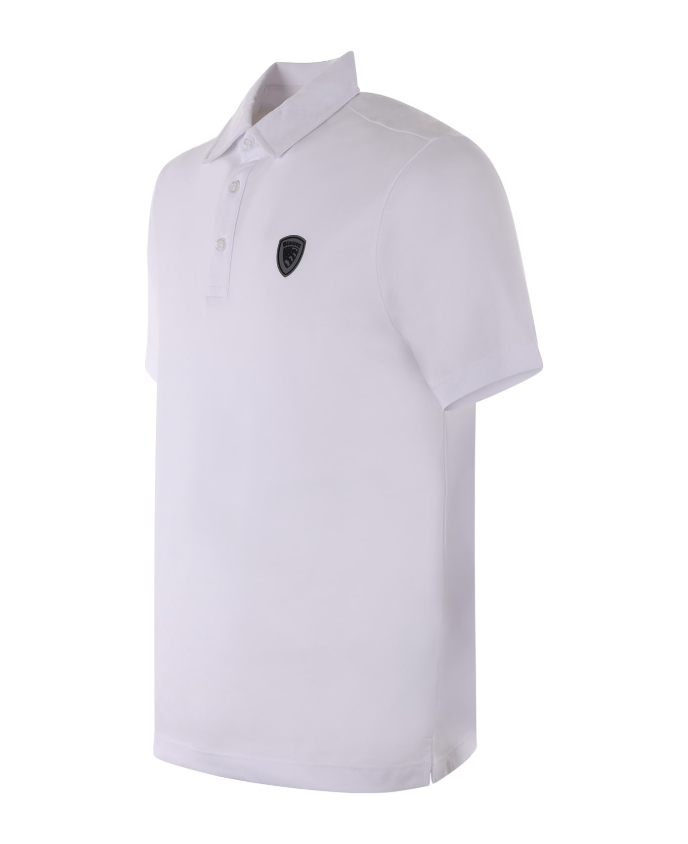 Blauer Polo Shirt - Bianco ポロシャツ