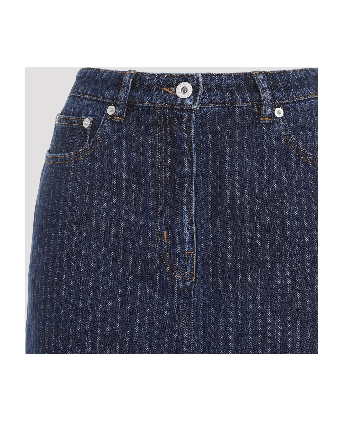 Kenzo Mini Stripped Skirt - Dd Dark Stone Blue
