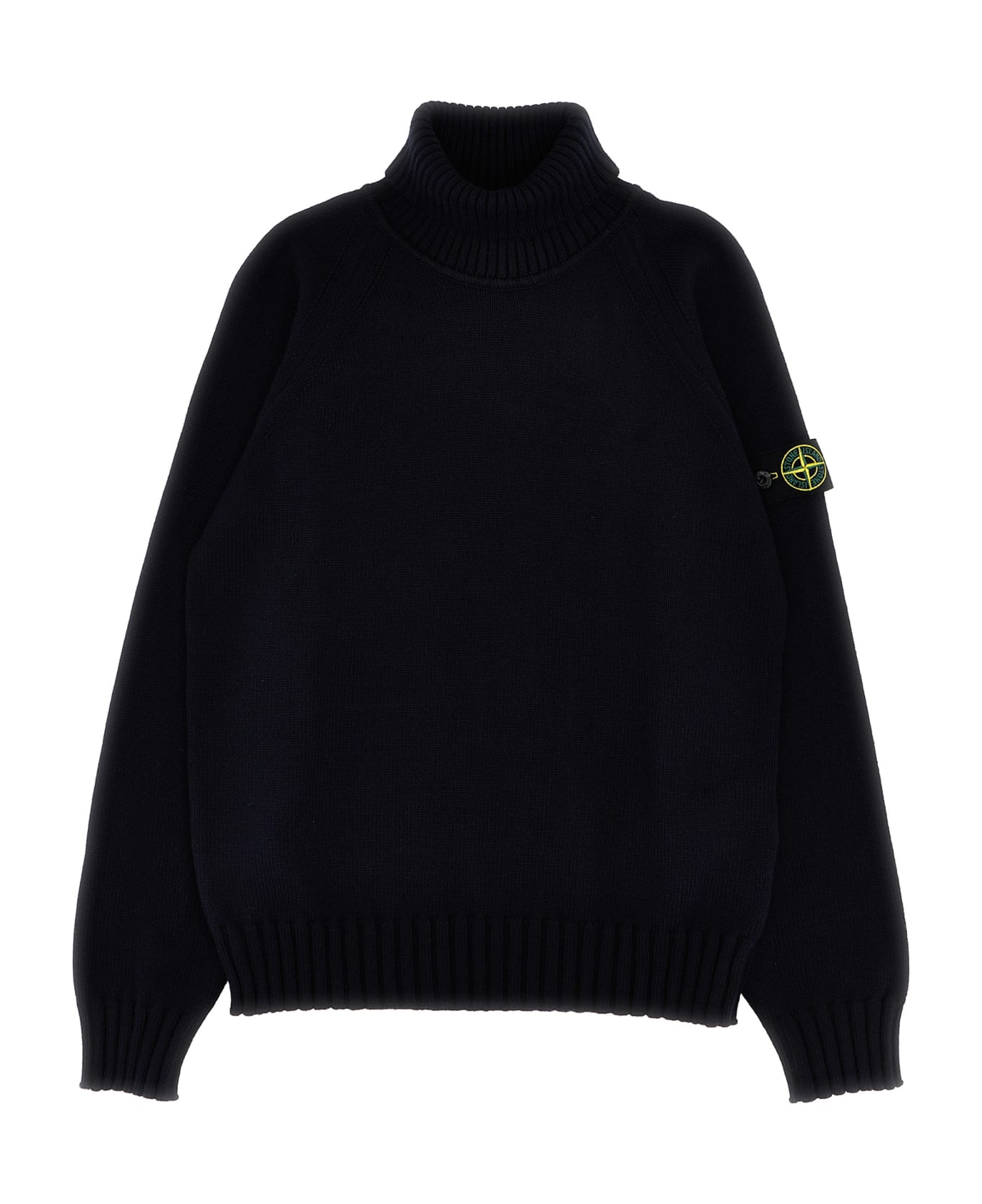 Stone Island Junior Logo Badge Sweater - Blue