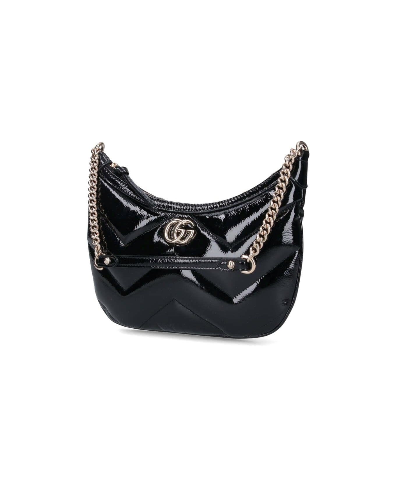 Gucci 'gg Marmont' Small Shoulder Bag - Black