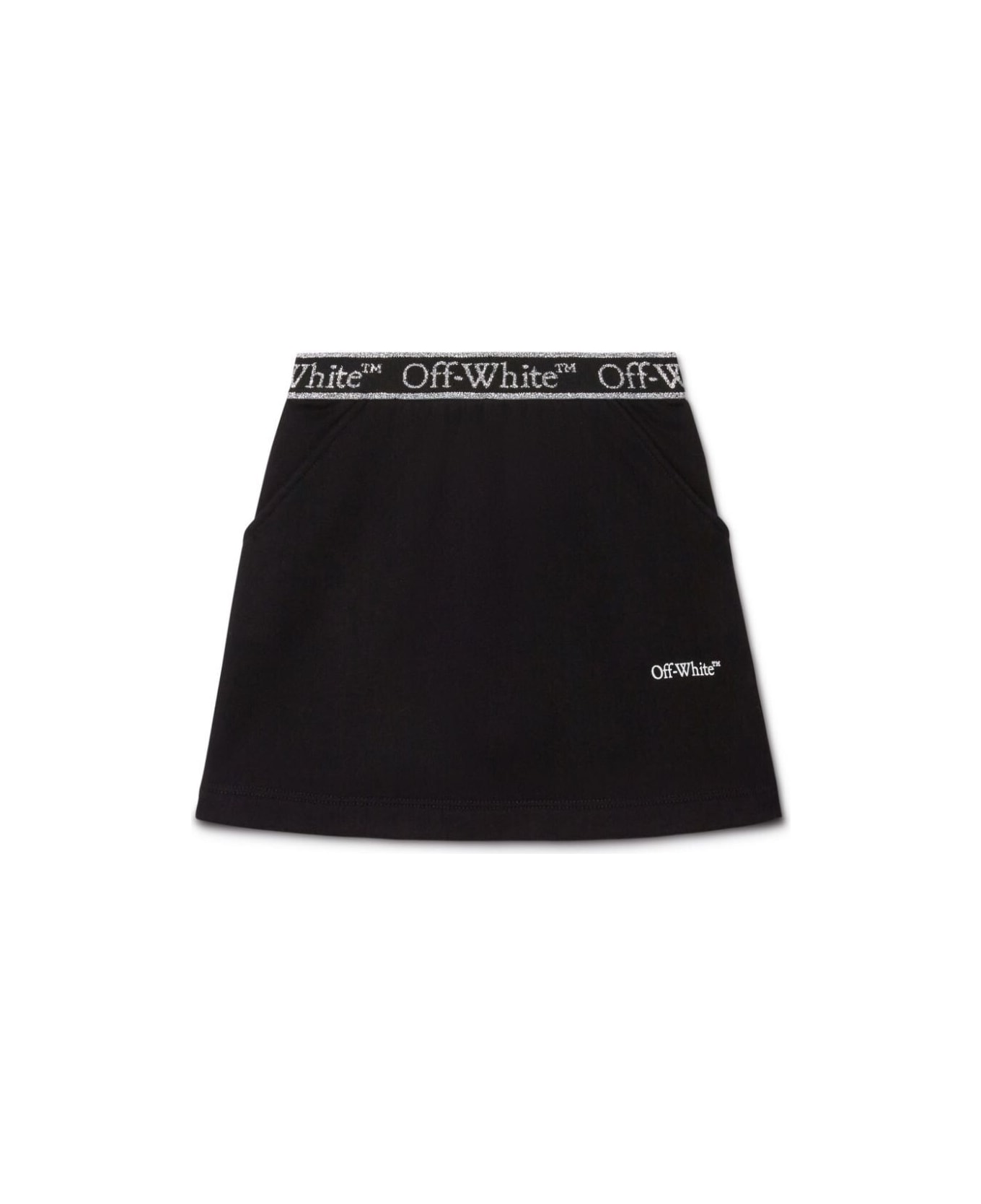 Off-White Bookish Logoband Sweatskirt - Black White