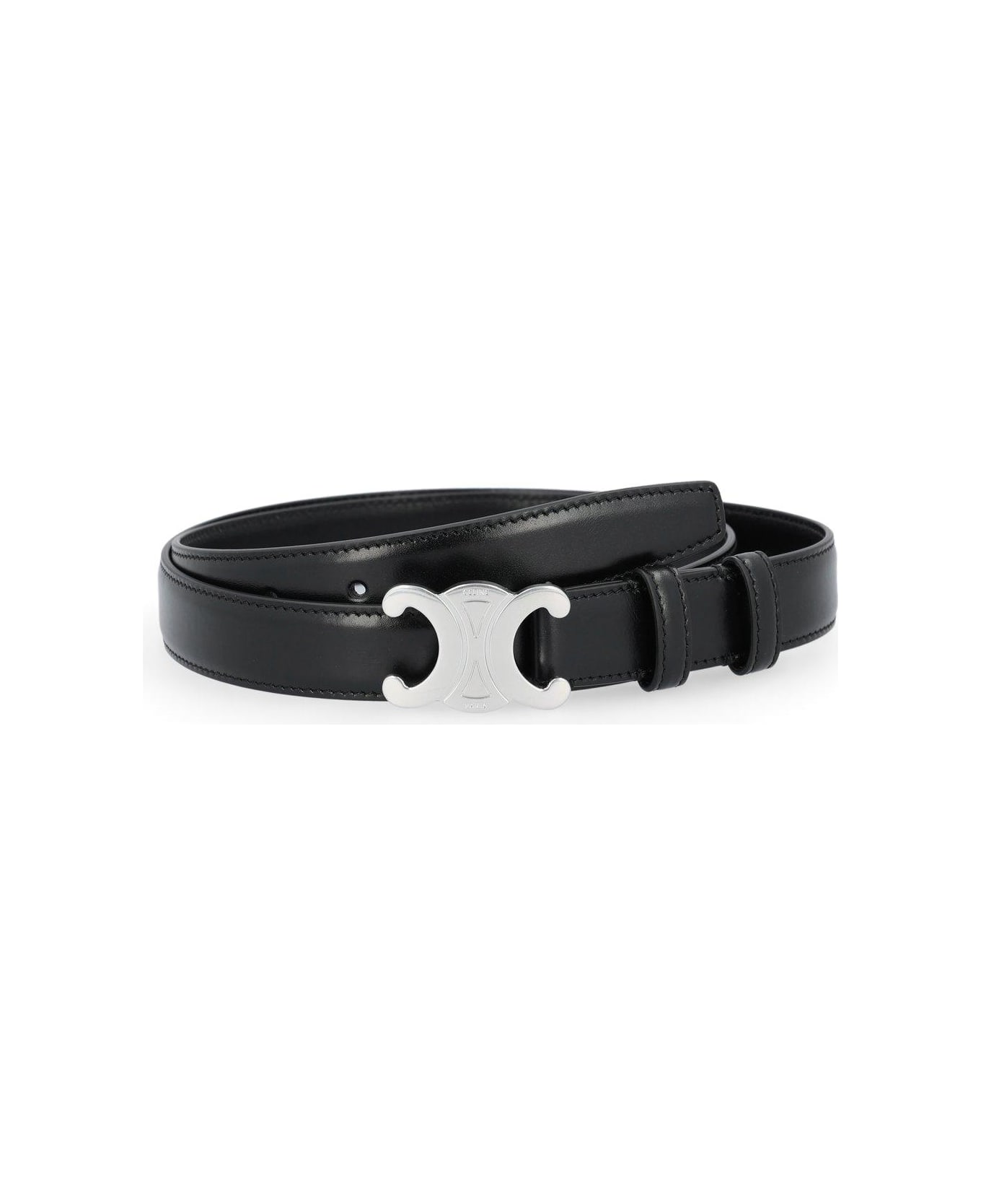 Celine Triomphe Buckle Belt - Black
