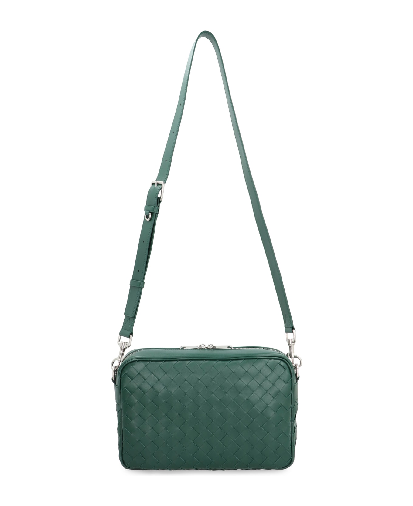 Bottega Veneta Leather Camera Bag - green ショルダーバッグ