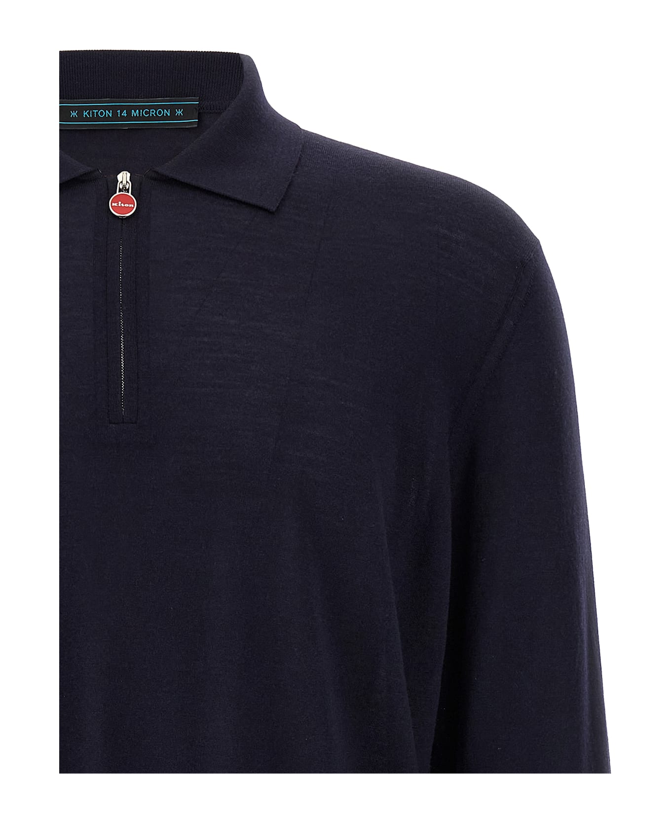 Kiton Knitted Polo Shirt - Blue