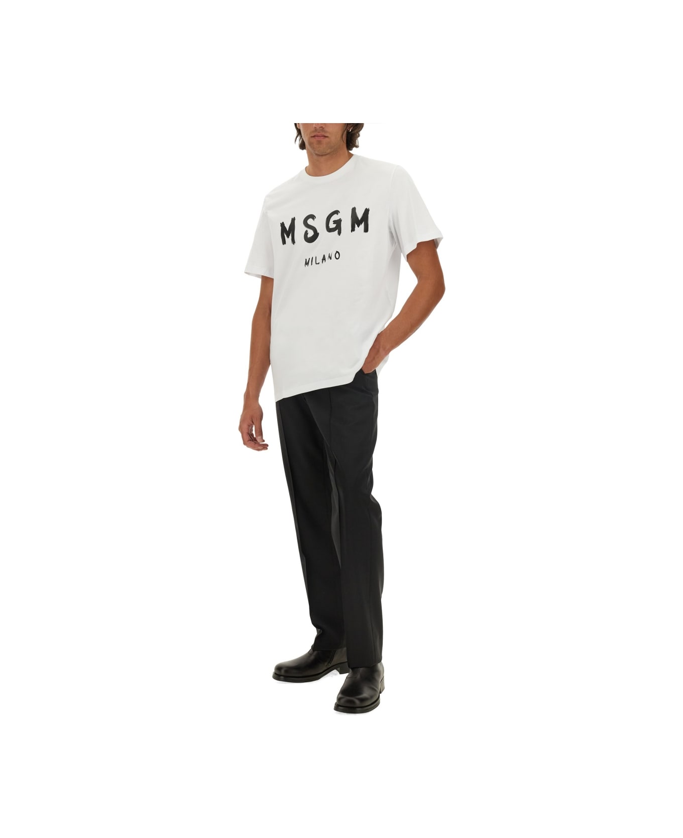 MSGM Cotton T-shirt - WHITE