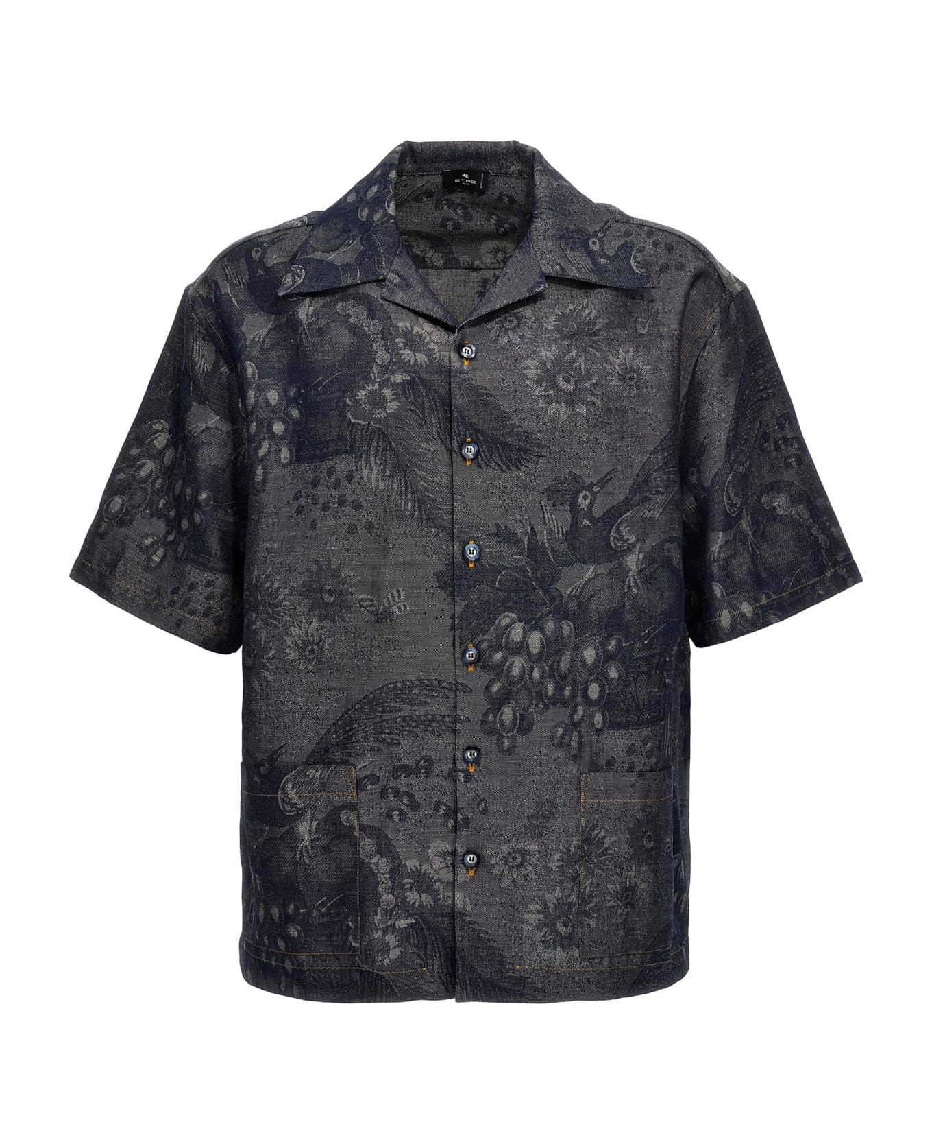 Etro Jacquard Shirt - Blue シャツ