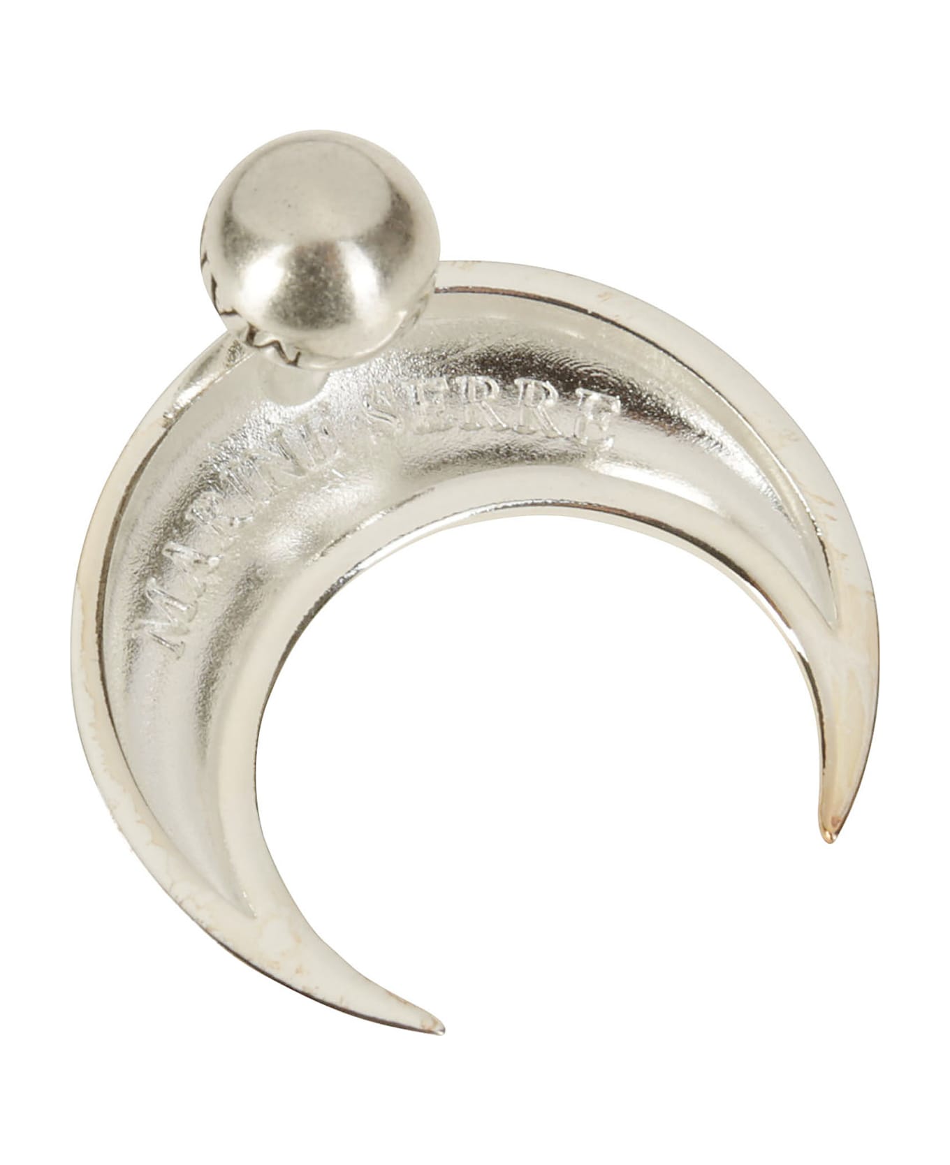 Marine Serre Regenerated Single Tin Moon Stud Earrings - SILVER イヤリング