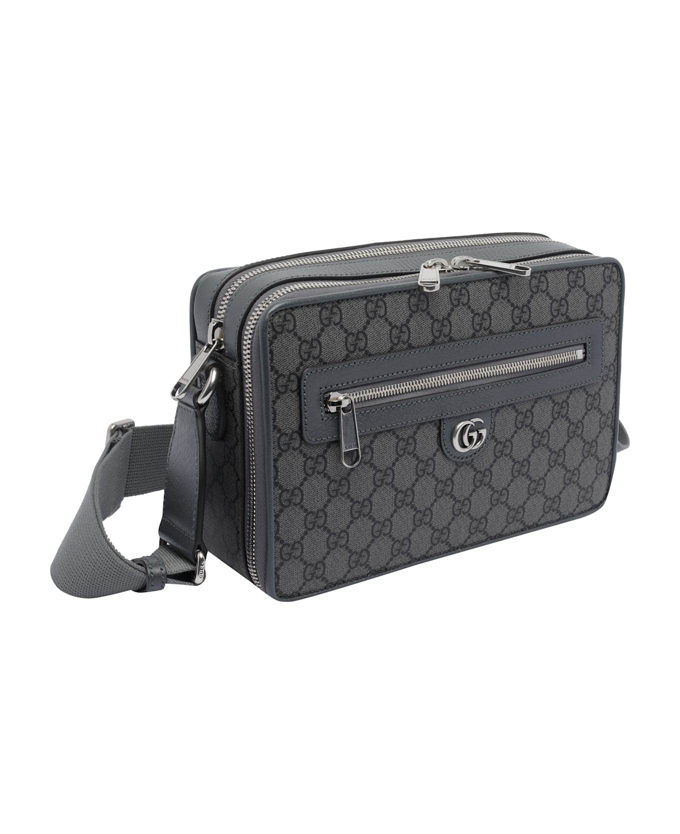 Gucci Gg Logo Crossbody Bag - Black