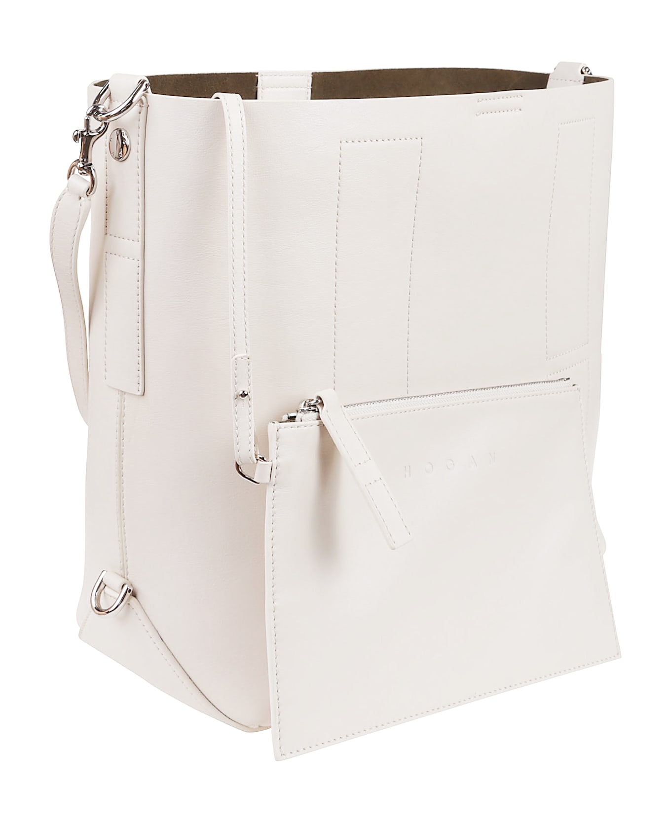 Hogan Medium H01r Hobo Bag - Bianco Marmo