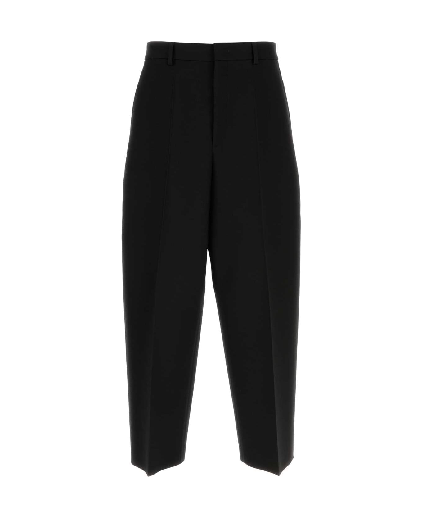 Valentino Garavani Black Wool Blend Pant - NERO