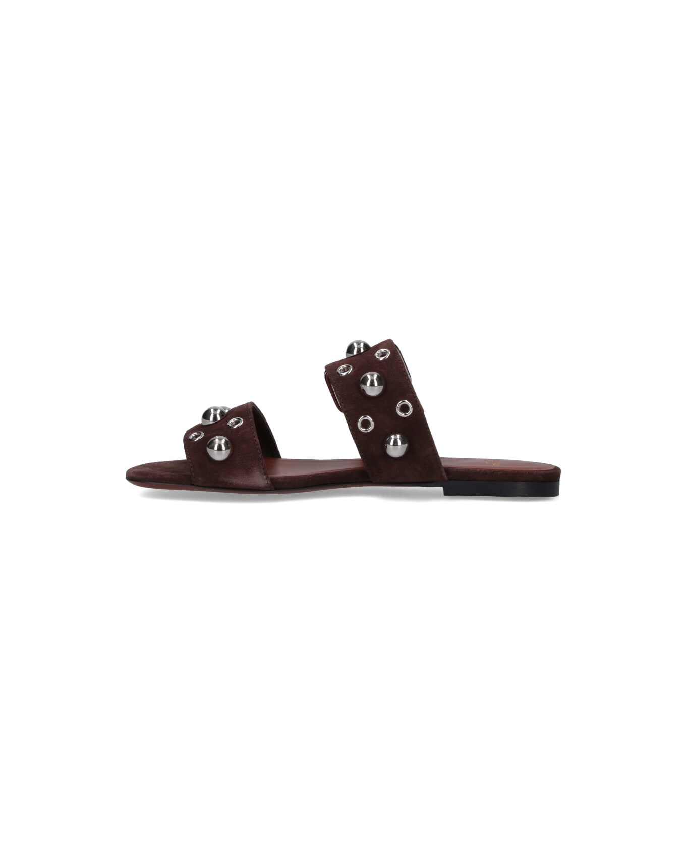 Valentino Garavani "nellcôte" Studs Sandals - Brown