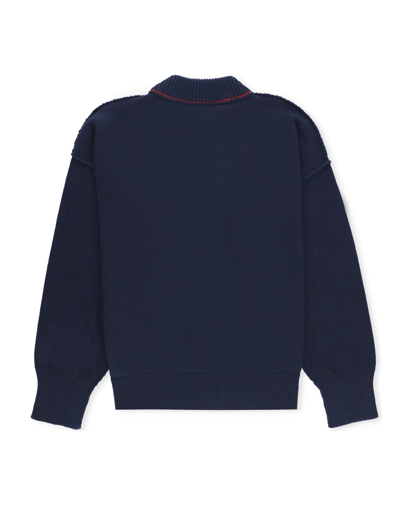 Palm Angels Jumper With Logo - Blue