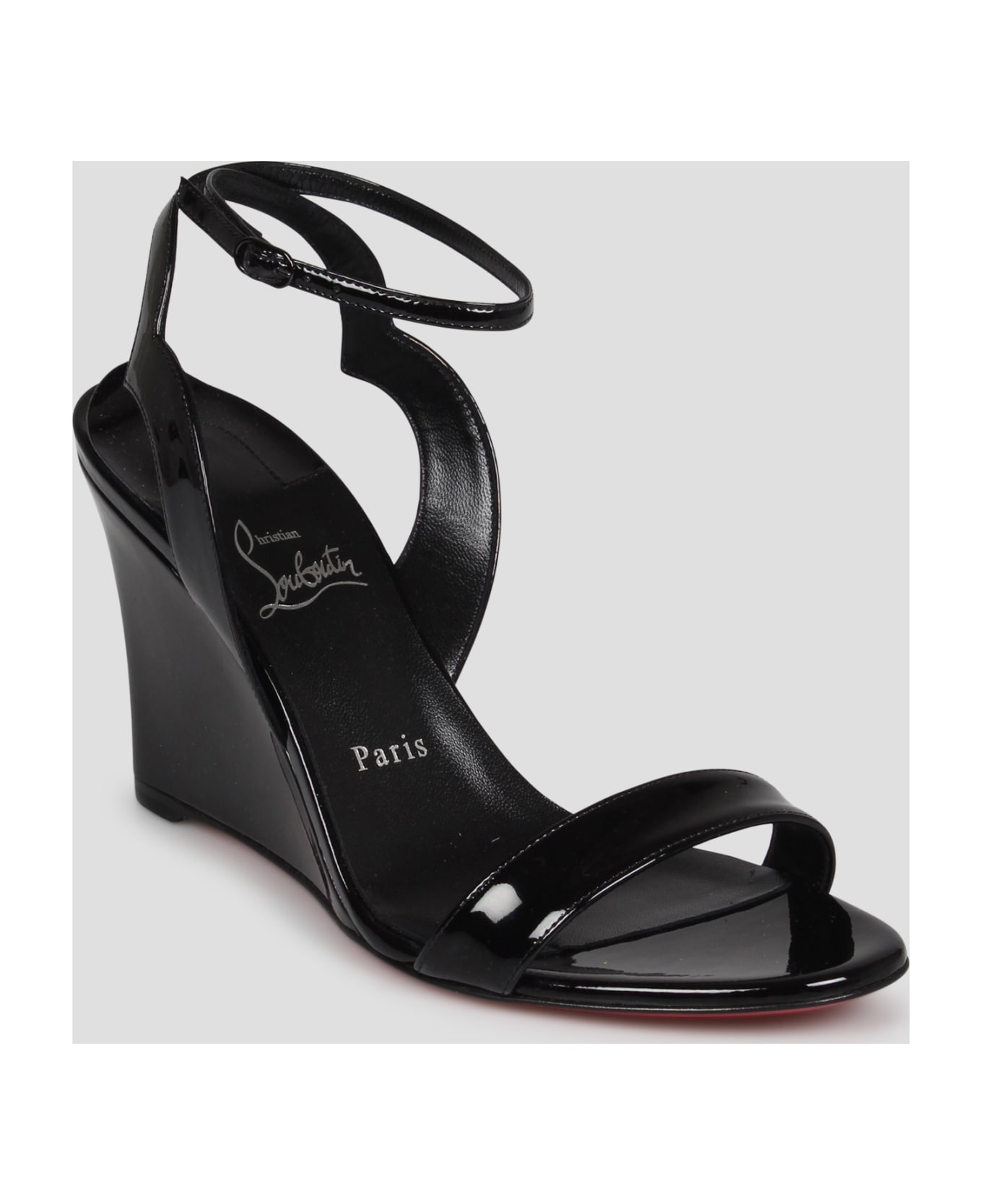 Christian Louboutin Zeppa Chick 85 Sandal - Black