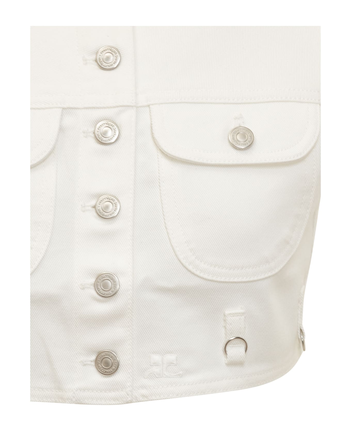 Courrèges Multiflex Denim Jacket - HERITAGE WHITE