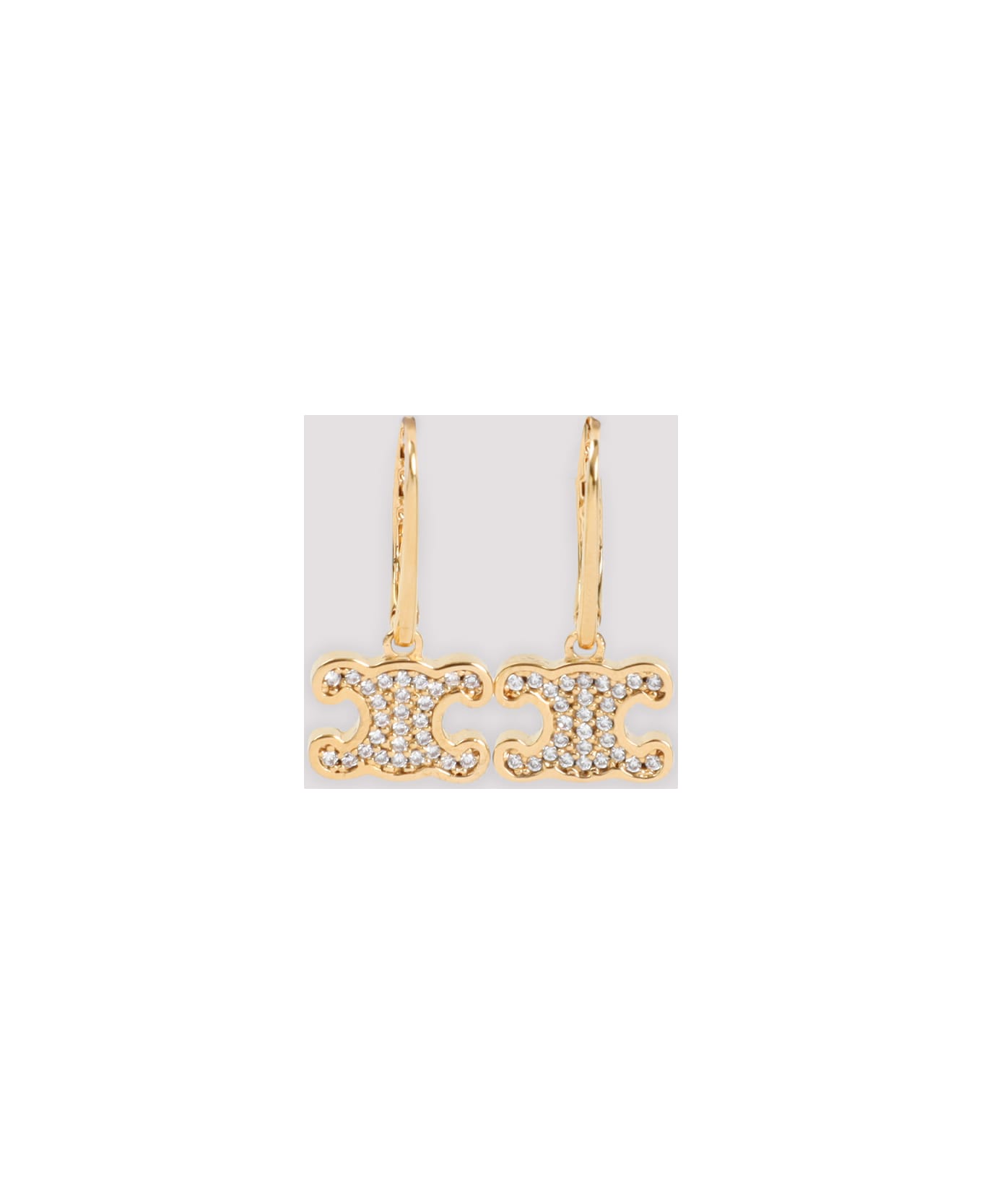 Celine Rhinestone Earrings - Or Gold