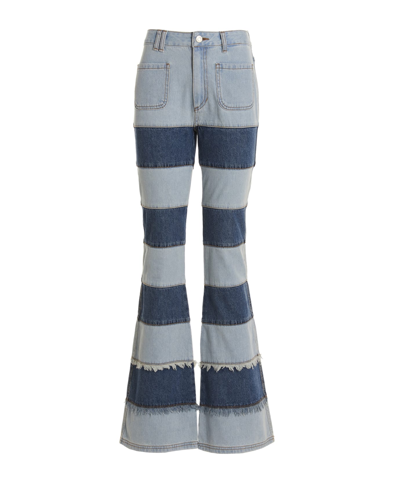 Andersson Bell Patchwork Jeans - Blue ボトムス