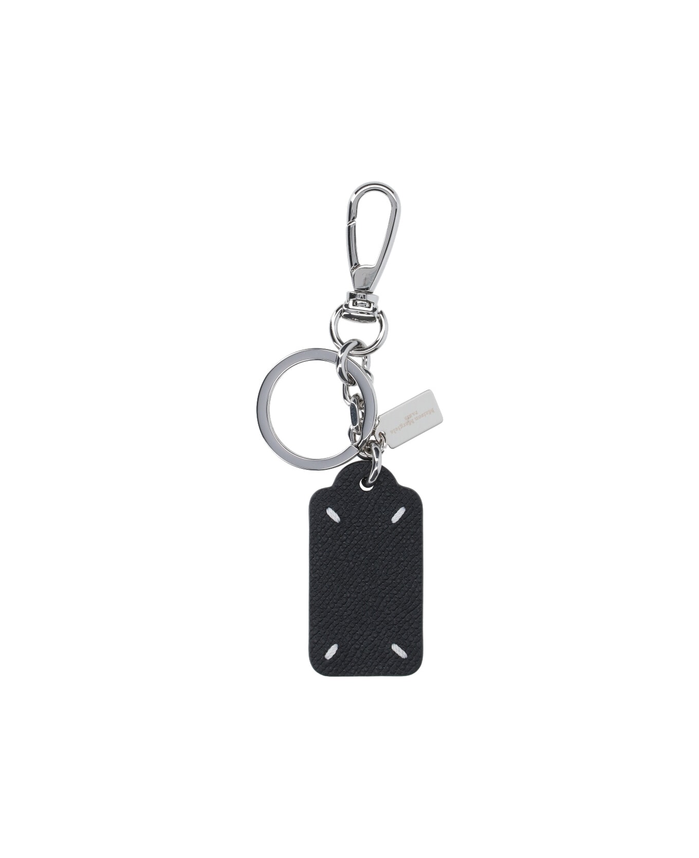 Maison Margiela Logo Keyring - Black  