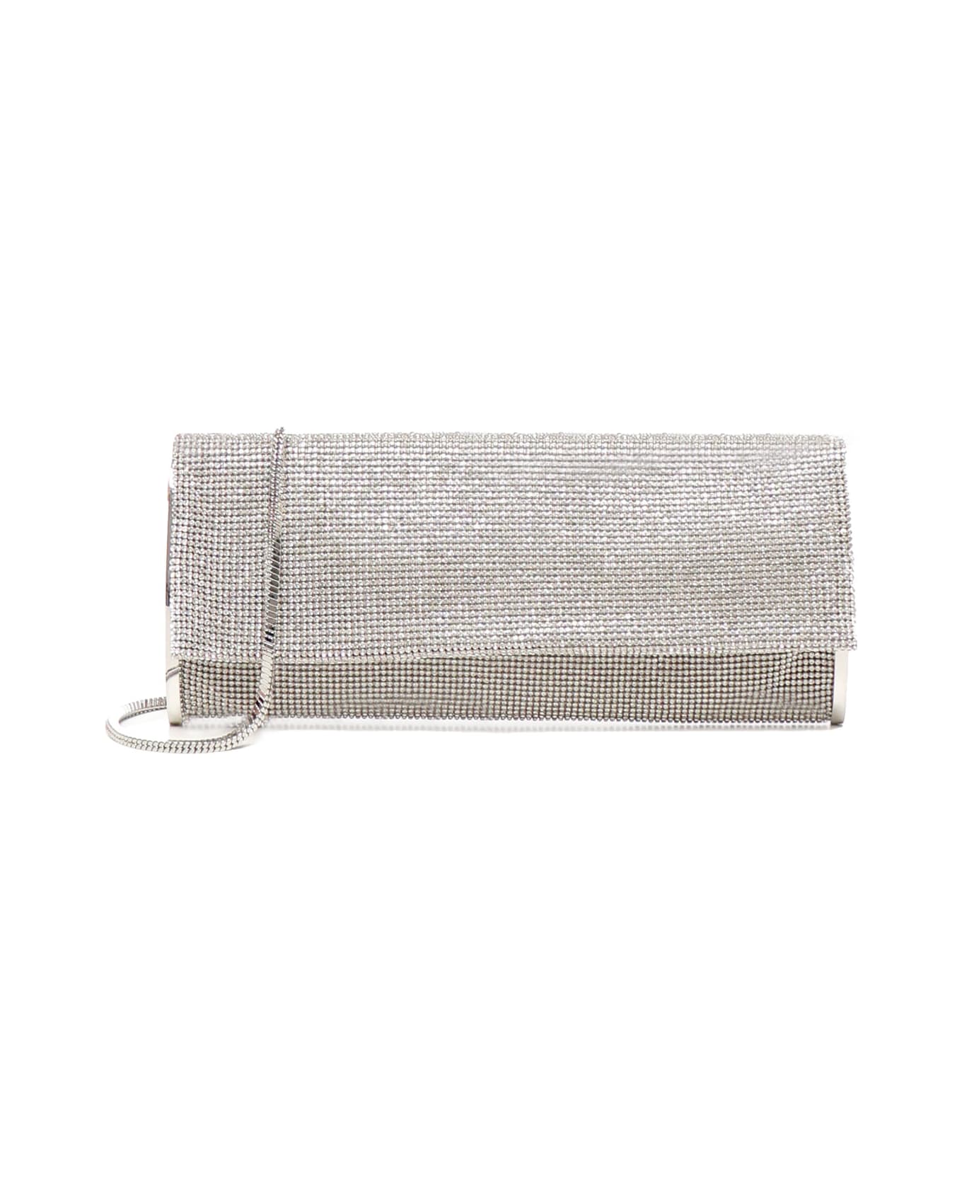 Benedetta Bruzziches Clutch Kate - CRYSTAL ON SILVER