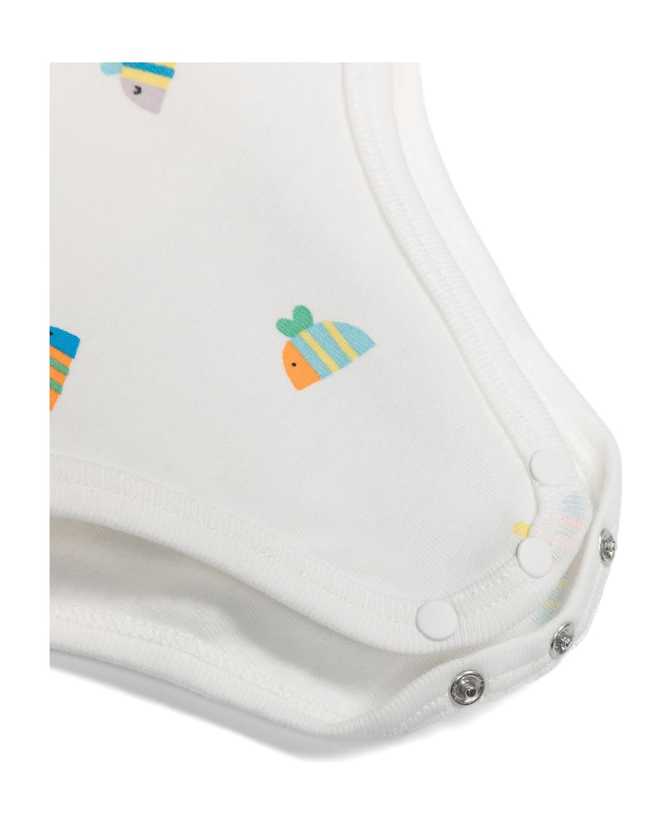 Stella McCartney Kids White Set For Babykids With Bee And Logo - White ボディスーツ＆セットアップ