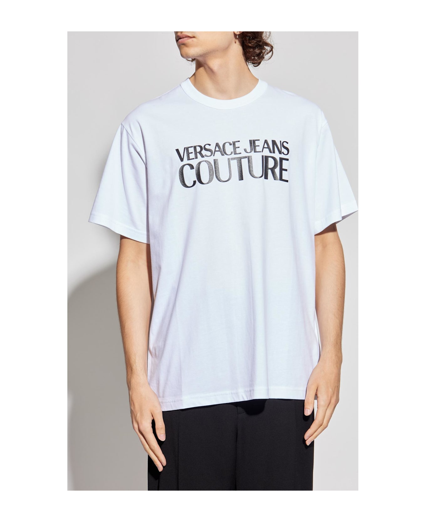 Versace Jeans Couture T-shirt With Printed Logo - white